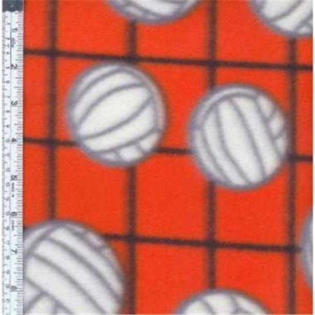 TEXTILE CREATIONS Textile Creations MFP-330-04 Sport Fleece; Volleyballs Orange MFP-330-04